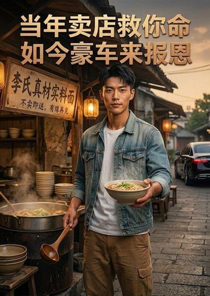 《当年卖店救你命,如今豪车来报恩(49集)AI短剧(百度网盘)》短剧封面