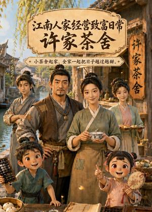 《江南人家经营致富日常:许家茶舍(74集)(夸克网盘)》短剧封面