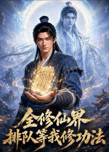 《全修仙界排队等我修功法(65集)AI短剧(百度网盘)》短剧封面