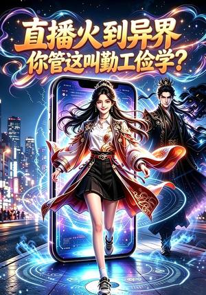 《直播火到异界你管这叫勤工俭学?(64集)(夸克网盘)》短剧封面