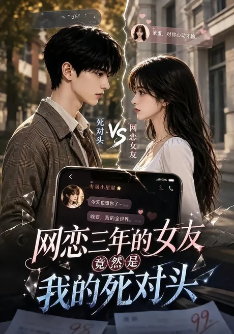 《网恋三年的女友,竟然是我的死对头(22集)(夸克网盘)》短剧封面