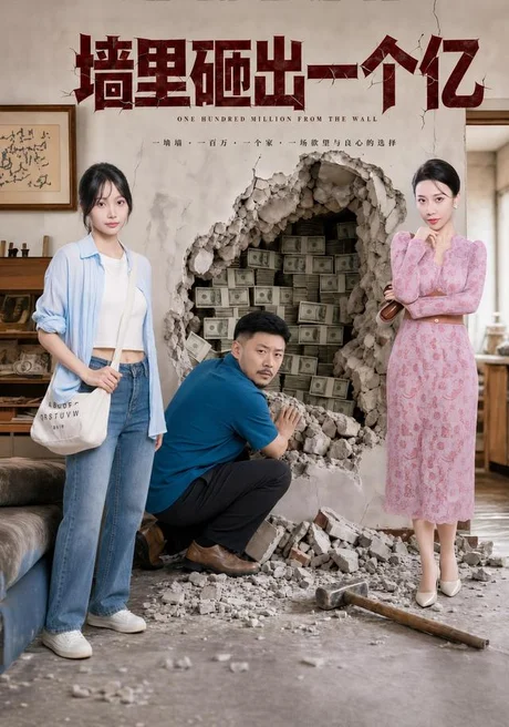 《墙里砸出一个亿（61集）张瑞恩＆沈健（夸克网盘）》短剧封面