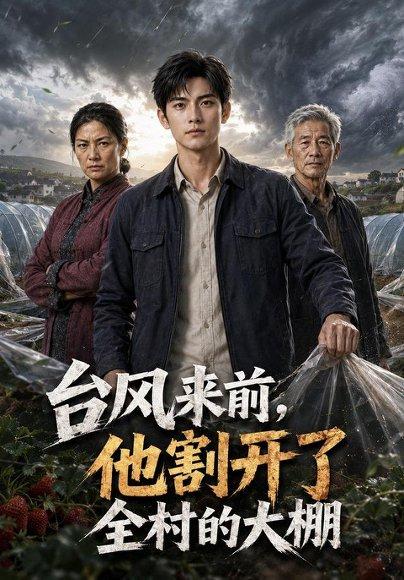 《台风来前，他割开了全村的大棚（43集）AI短剧（百度网盘）》短剧封面