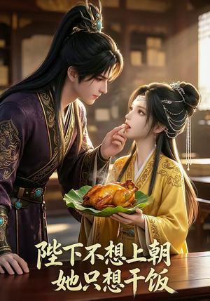 《陛下不想上朝，她只想干饭（30集）（夸克网盘）》短剧封面