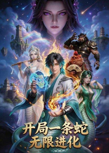 《开局一条蛇，无限进化（83集）动漫（百度网盘）》短剧封面