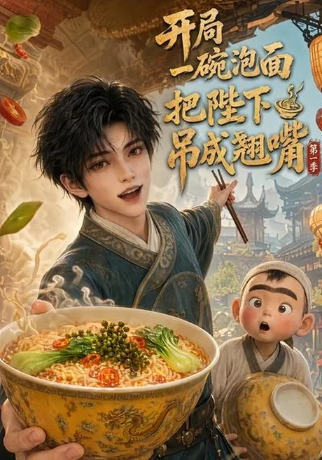 《开局一碗泡面把陛下吊成翘嘴第一季(101集)(夸克网盘)》短剧封面
