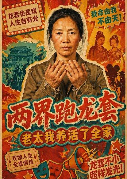 《两界跑龙套，老太我养活了全家（80集）（百度网盘）》短剧封面