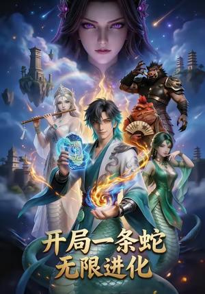 《开局一条蛇,无限进化(83集)(夸克网盘)》短剧封面