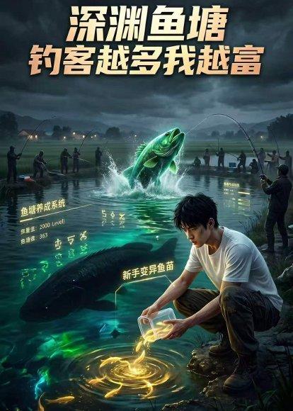 《深渊鱼塘:钓客越多我越富(63集)Ai短剧(百度网盘)》短剧封面