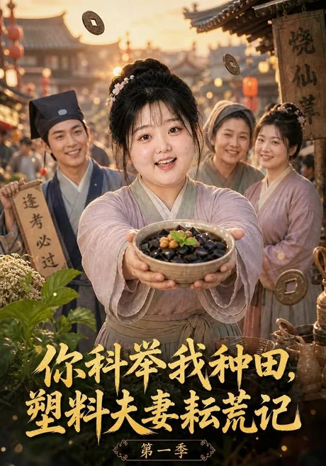 《你科举我种田,塑料夫妻耘荒记第一季(100集)(夸克网盘)》短剧封面