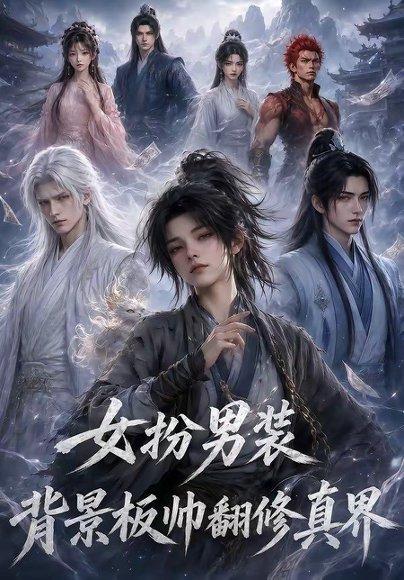 《女扮男装背景板帅翻修真界(120集)(百度网盘)》短剧封面