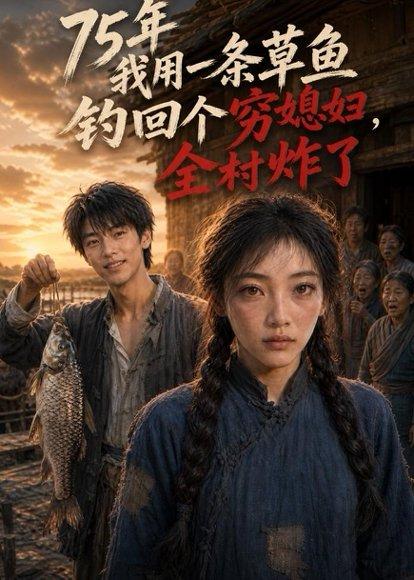 《75年我用一条草鱼钓回个穷媳妇,全村炸了(43集)Ai短剧(百度网盘)》短剧封面