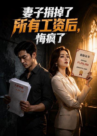 《妻子捐掉了所有工资后,悔疯了(30集)AI短剧(百度网盘)》短剧封面