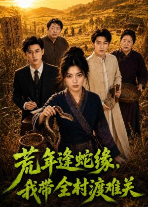《荒年逢蛇缘，我带全村渡难关（40集）（夸克网盘）》短剧封面