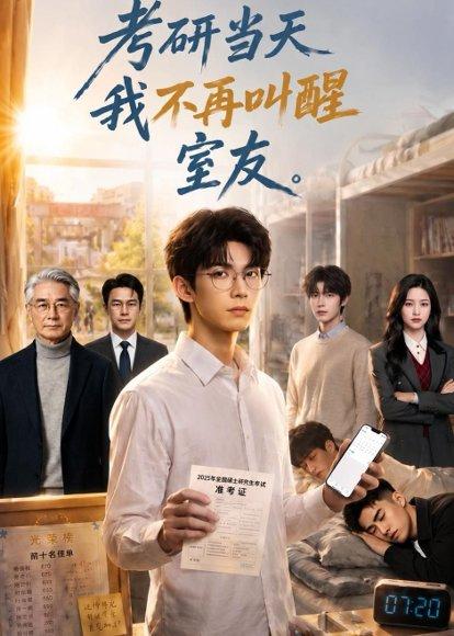 《考研当天我不再叫醒室友(52集)(百度网盘)》短剧封面