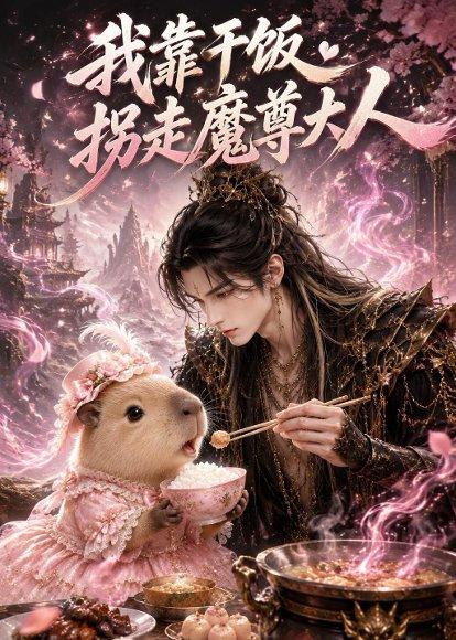 《我靠干饭拐走魔尊大人（34集）（百度网盘）》短剧封面