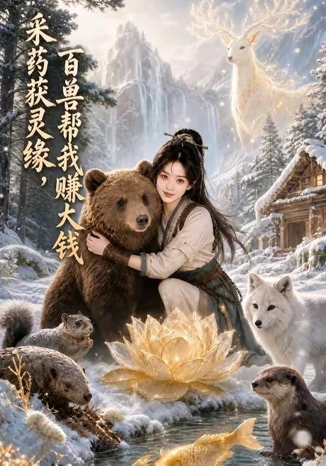 《采药获灵缘,百兽帮我赚大钱(100集)(夸克网盘)》短剧封面