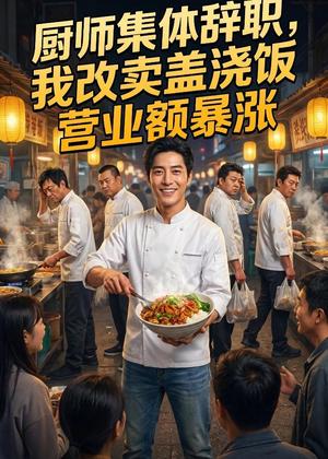 《厨师集体辞职，我改卖盖浇饭营业额暴涨（56集）Ai短剧（夸克网盘）》短剧封面