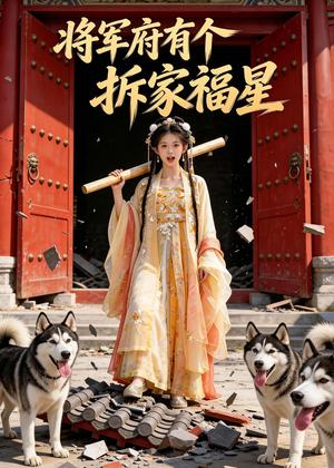 《将军府有个拆家福星（46集）AI短剧（夸克网盘）》短剧封面