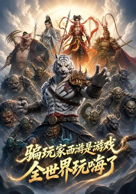 《骗玩家西游是游戏，全世界玩嗨了（70集）（夸克网盘）》短剧封面