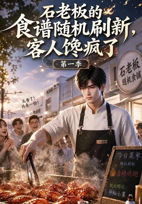 《石老板的食谱随机刷新,客人馋疯了第一季(262集)AI短剧(夸克网盘)》短剧封面