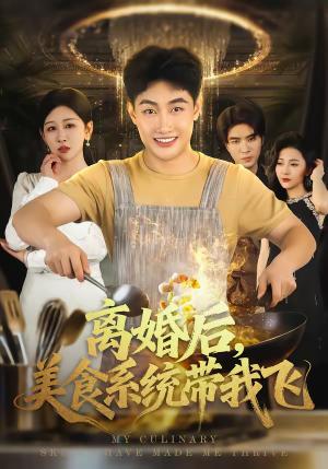 《离婚后，美食系统带我飞（80集）郝研＆王艺鑫（夸克网盘）》短剧封面