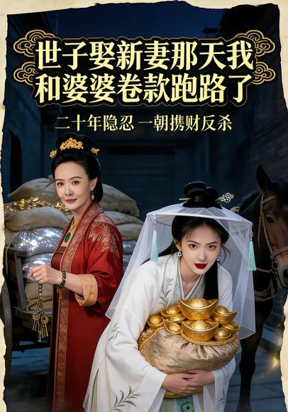 《世子娶新妻那天我和婆婆卷款跑路了(48集)AI短剧(百度网盘)》短剧封面