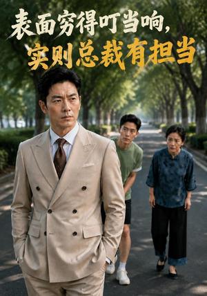 《表面穷得叮当响，实则总裁有担当（40集）AI短剧（夸克网盘）》短剧封面