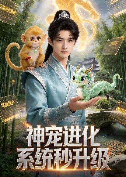 《神宠进化系统，秒升级（66集）Ai短剧（百度网盘）》短剧封面