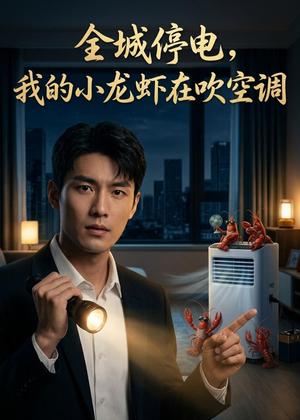 《全城停电,我的小龙虾在吹空调(48集)AI短剧(夸克网盘)》短剧封面