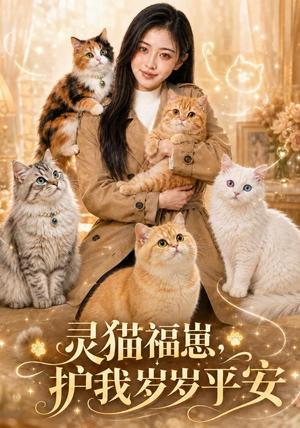 《灵猫福崽,护我岁岁平安(71集)AI短剧(夸克网盘)》短剧封面