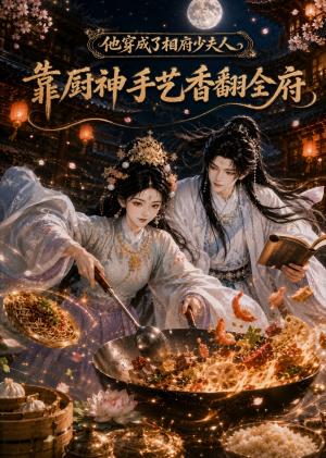 《他穿成了相府少夫人，靠厨神手艺香翻全府（60集）（夸克网盘）》短剧封面
