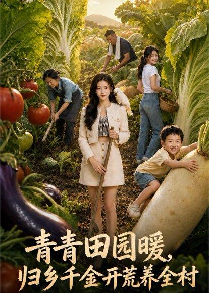 《青青田园暖,归乡千金开荒养全村(99集)(百度网盘)》短剧封面