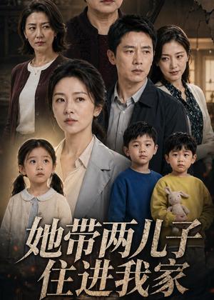 《141她带两儿子住进我家(78集)AI短剧(夸克网盘)》短剧封面
