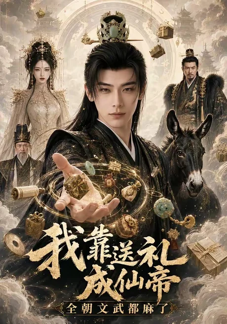 《我靠送礼成仙帝,全朝文武都麻了(71集)(夸克网盘)》短剧封面