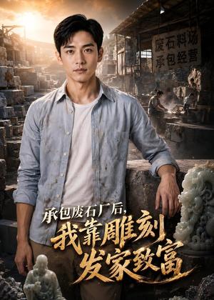 《承包废石厂后,我靠雕刻发家致富(27集)AI短剧(夸克网盘)》短剧封面