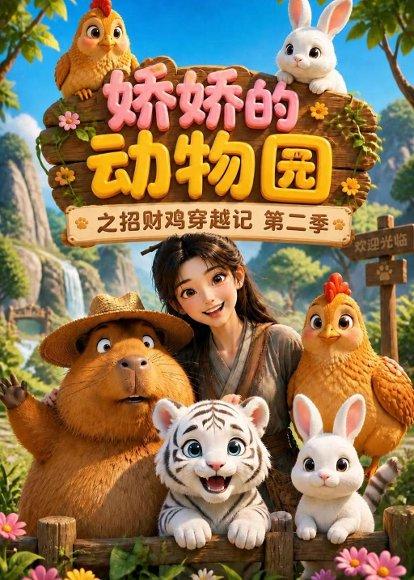 《娇娇的动物园之招财鸡穿越记第二季(65集)(百度网盘)》短剧封面