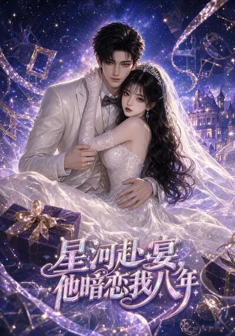 《星河赴宴,他暗恋我八年(56集)(夸克网盘)》短剧封面