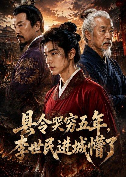 《县令哭穷五年,李世民进城懵了(67集)AI短剧(百度网盘)》短剧封面