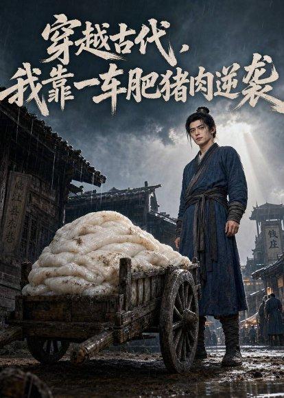 《穿越古代,我靠一车肥猪肉逆袭(39集)AI短剧(百度网盘)》短剧封面