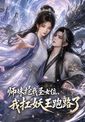 《师妹抢我圣女位,我扛妖王跑路了(45集)(夸克网盘)》短剧封面