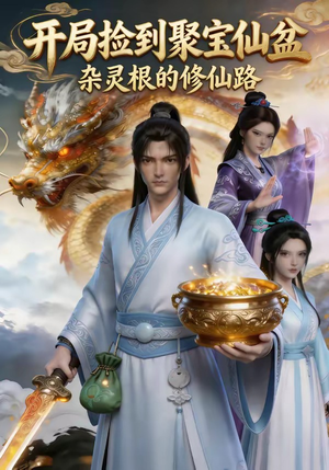 《开局捡到聚宝仙盆,杂灵根的修仙路(90集)(夸克网盘)》短剧封面