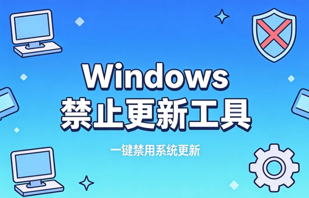 Windows禁止更新工具,一键禁止+恢复系统更新封面