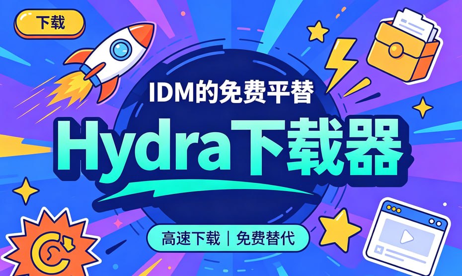 Hydra下载器,IDM的免费平替+多线程下载封面