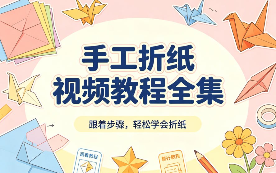 手工折纸视频教程全集,手把手教你折出各种物件封面
